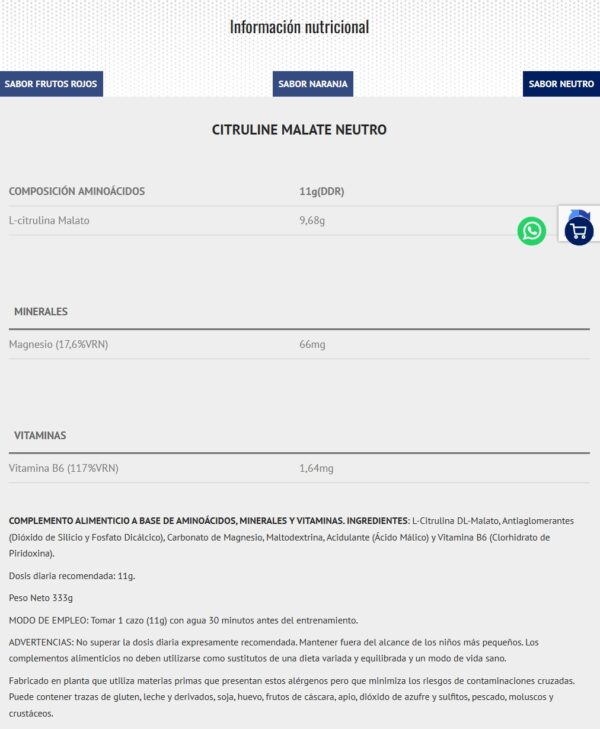 Scientiffic Nutrition Citrulline Malate 333g - Imagen 3