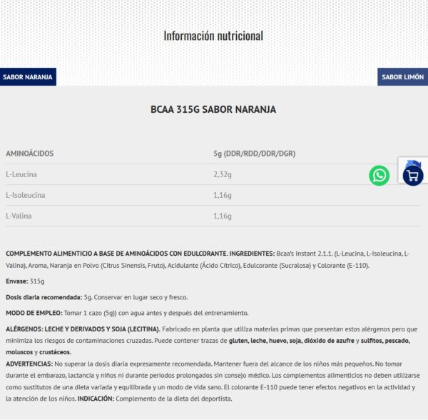 Scientiffic Nutrition BCAA Fermentación Natural 315g - Imagen 5