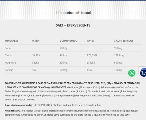 Scientiffic Nutrition Salts+ Effervescent 20tabs - Imagen 3