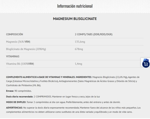 Scientiffic Nutrition Magnesium Bisglicinate 300mg 90caps - Imagen 2